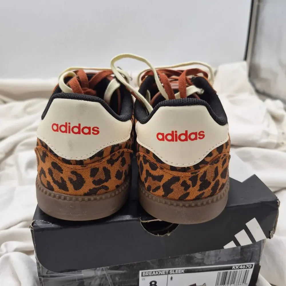 Adidas Breaknet Sleek Leopard Casual Sneakers Women SZ 8_4